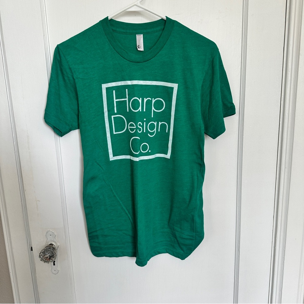 Harp Design Co. green t-shirt size small. Beautiful color and comfortable fit.